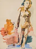Oskar Kokoschka, A standing girl holding a jug