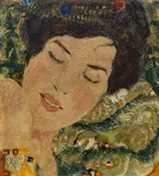 Alfons Walde, Ruhendes Mädchen, 1913, oil on cardboard