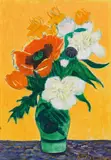 Gerhild Diesner, Flowers in vase, 1969, oil on canvas