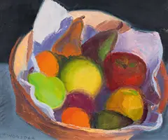 Walter Honeder, Still life, oil on canvas