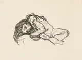 Egon Schiele, Girl (from the portfolio "Das Graphische Werk von Egon Schiele"), 1914, crayon lithograph on paper; unframed