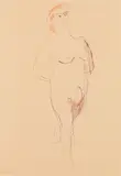 Oskar Kokoschka, Standing female nude