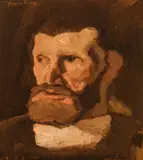 Albin Egger-Lienz, Head of a farmer, c. 1920, oil on cardboard