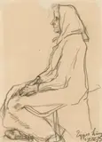 Albin Egger-Lienz, Farmer seated to the left