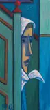 Werner Berg, Praying woman, 1963, oil on canvas