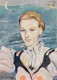 Arnold Clementschitsch, Woman in garb, 1946, oil on canvas