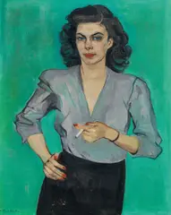 Arnold Clementschitsch, Portrait of Edith Gräfin von Spee, 1946, oil on canvas
