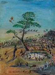 Oskar Laske, Das Quartett der Nachtigall, 1950, oil on canvas