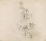 Wilhelm Thöny, New York, Central Park, pencil on paper