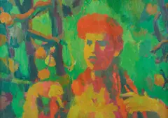 Hans Bohler, Angela (Die Erscheinung), 1955, oil on canvas on plate