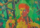 Hans Bohler, Angela (Die Erscheinung), 1955, oil on canvas on plate