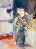 Josef Dobrowsky, Flower still life, watercolour and gouache on paper