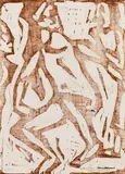 Christian Rohlfs, Jumping figure, 1925, woodcut on Japanese paper