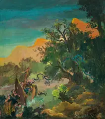 Oskar Laske, Die Seeschlange, 1941, oil on canvas
