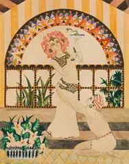 Alexander Rothaug, Salome, mixed media on paper