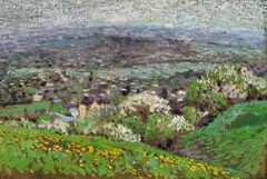 Rudolf Junk, Blooming trees, c. 1905, oil on cardboard