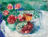 Robert Kohl, Flowers and fruit, c. 1932, oil on canvas