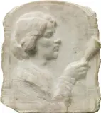 Theodor Charlemont, Head of a woman, 1901, marble