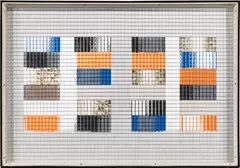 Marc Adrian, O12, 1962, Collage behind Edelit glass