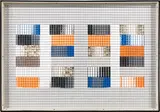 Marc Adrian, O12, 1962, Collage behind Edelit glass