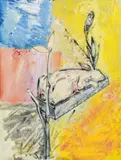 Son by Christian Ludwig Attersee, 1988, acrylic, varnish and color chalk on canvas; with original frame, offered Dec 2019