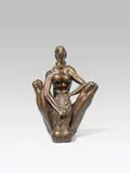 Wander Bertoni, Mother combing a child, 1979, bronze