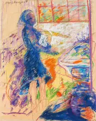 Heinz Stangl, Untitled, mixed media on paper; framed