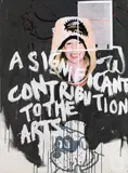 Zenita Komad, A significant contribution to the arts, 2002, mixed media, collage on canvas; unframed
