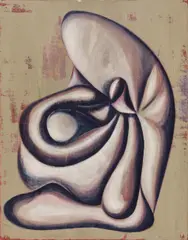 Untitled by Erwin Bohatsch, 1990, oil on canvas; unframed, sold Dec 2019