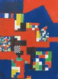 Hildegard Joos, Untitled, oil on canvas; framed
