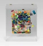 Padhi's Sinnkarten by Padhi Frieberger, mixed media on cardboard in plexiglas box, offered Dec 2019