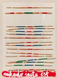 Zenita Komad, mikado iacta est, 2013, mixed media, mikado pick-up-sticks on canvas; unframed