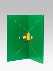 Roland Goeschl, Eckbild, 1983, wood, painted; plastic