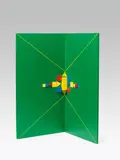 Roland Goeschl, Eckbild, 1983, wood, painted; plastic