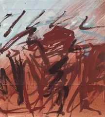 Josef Mikl, Bust, 1960, mixed media on paper; framed