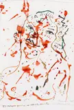 Otto Muehl, Claudia, 1985, watercolour on paper; framed