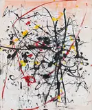 Untitled by Hans Staudacher, 1997, oil on canvas; framed, sold Dec 2019