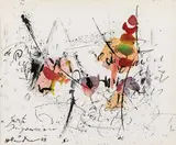 Zarte Impression by Hans Staudacher, 1978, mixed media on paper; framed, sold Dec 2019