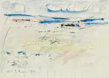 Landscape near Kiruna, Sweden by Hans Staudacher, 1977, mixed media on paper; framed, offered Dec 2019