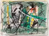 Untitled by Hans Staudacher, 1979, mixed media on paper; unframed, offered Dec 2019