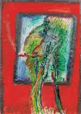 Franz Ringel, Untitled, mixed media on paper; framed