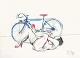 Alfred Kornberger, Nude with coloured bike