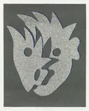 Kiki Kogelnik, Split Aquamarine, 1996, serigraphy on paper; framed