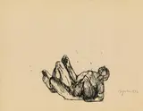 Alfred Hrdlicka, Sketch (two-sided), 1972, indian ink on paper; unframed