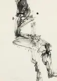 Josef Mikl, Untitled, 1966, indian ink on paper; framed