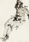 Josef Mikl, Seated figure, 1966, indian ink on paper; framed