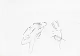 Maria Lassnig, Untitled (figure study), 1972/73, pencil on paper; unframed