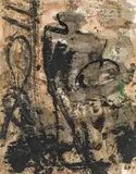 Gunter Damisch, Untitled, 1992, mixed media on paper; framed