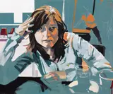 Bianca Regl, Self-portrait, 2004, oil on canvas; unframed