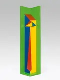 Roland Goeschl, Standing figure, 1989, wood, acrylic colour